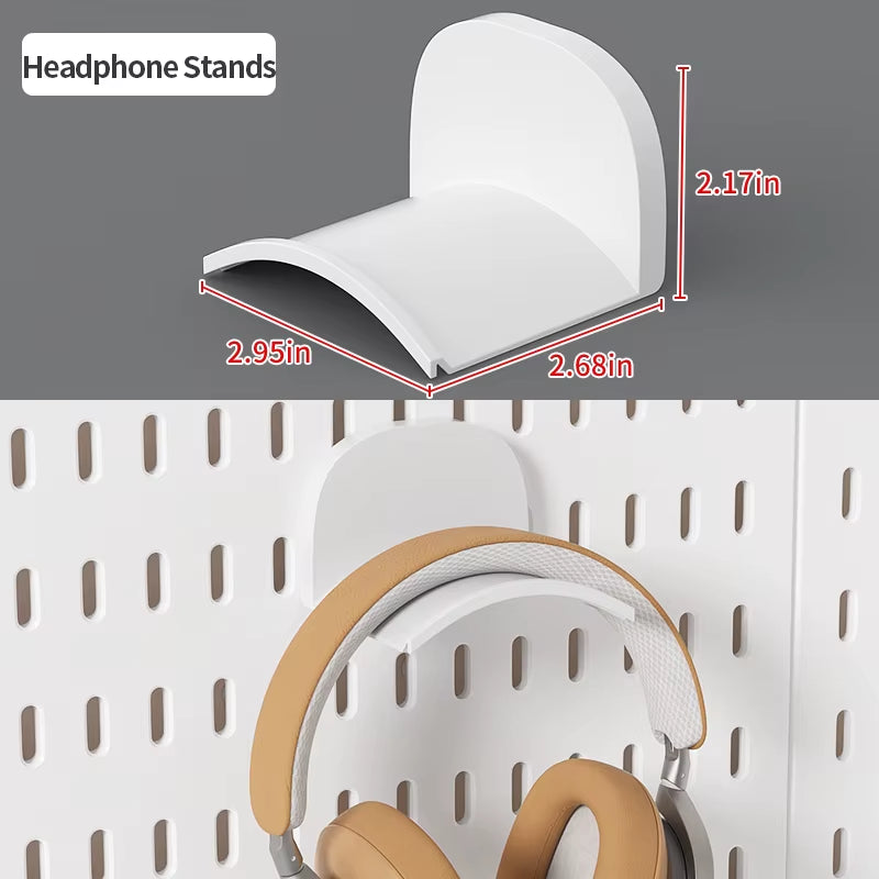 Office Desk Pegboard – Stand or Clamp Mount Options, Reusable Storage Rack Organizes Files, Tools & Stationery