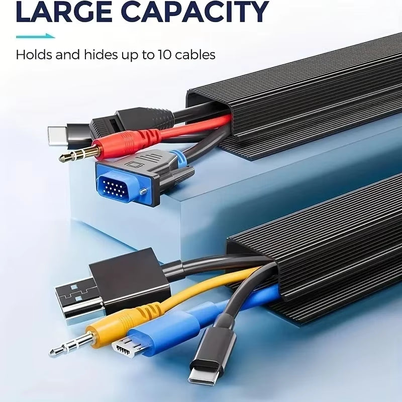 Cable Management under Desk Channel Cable Raceway Cord Hider Desk Cable Tray No Drilling under Desk Cable Management Tray