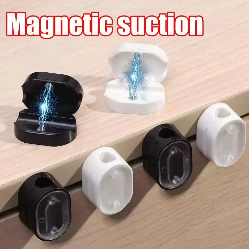 Magnetic Cable Clips Cable Smooth Adjustable Cord Holder under Desk Cable Management Wire Keeper Cable Organizer ﻿