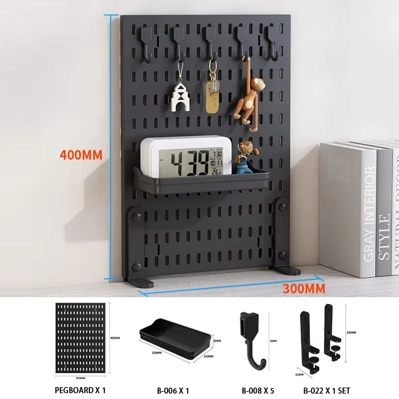 Desktop Pegboard Organizer: Vertical Storage with Headphone Stand – Gaming Room Must-Have, Desk Upgrade