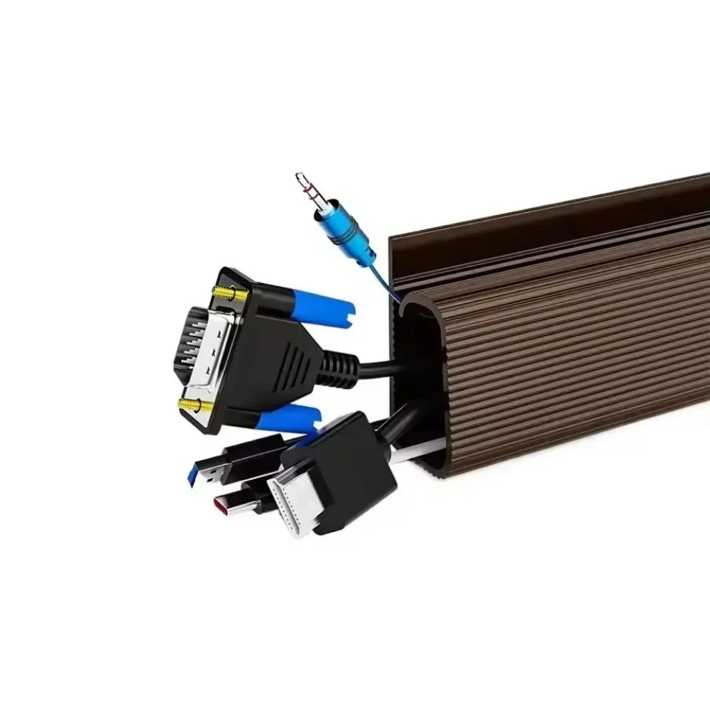 1PC 40Cmx5.1Cm Under-Desk Cable Organizer - Self-Adhesive Cable Raceway, Home & Office Cable No Drilling under Desk Solution