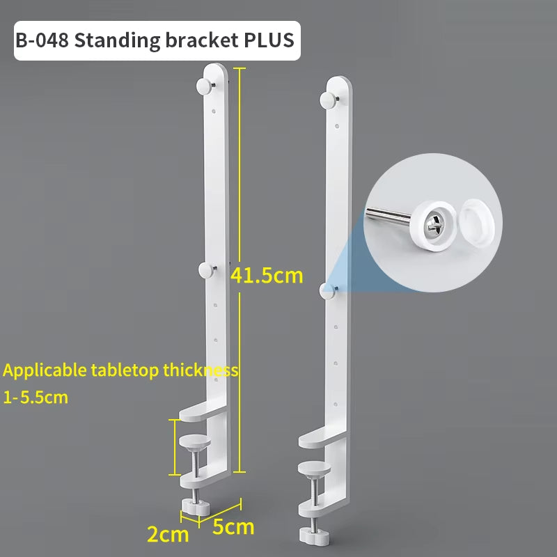Office Desk Pegboard – Stand or Clamp Mount Options, Reusable Storage Rack Organizes Files, Tools & Stationery