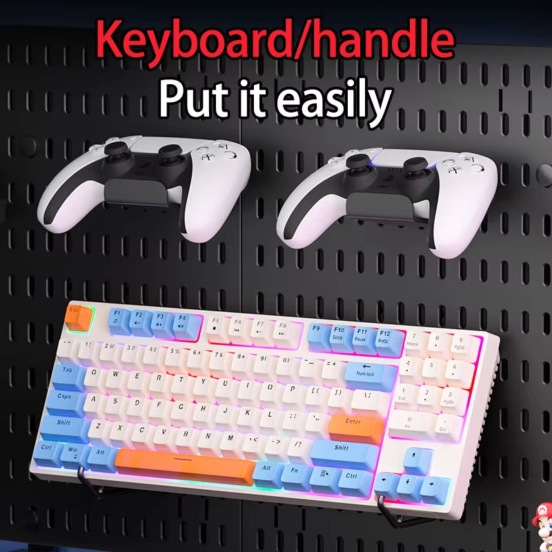 Desktop Pegboard Organizer: Vertical Storage with Headphone Stand – Gaming Room Must-Have, Desk Upgrade