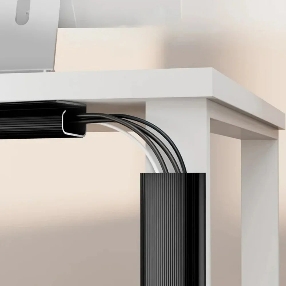 1PC 40Cmx5.1Cm Under-Desk Cable Organizer - Self-Adhesive Cable Raceway, Home & Office Cable No Drilling under Desk Solution