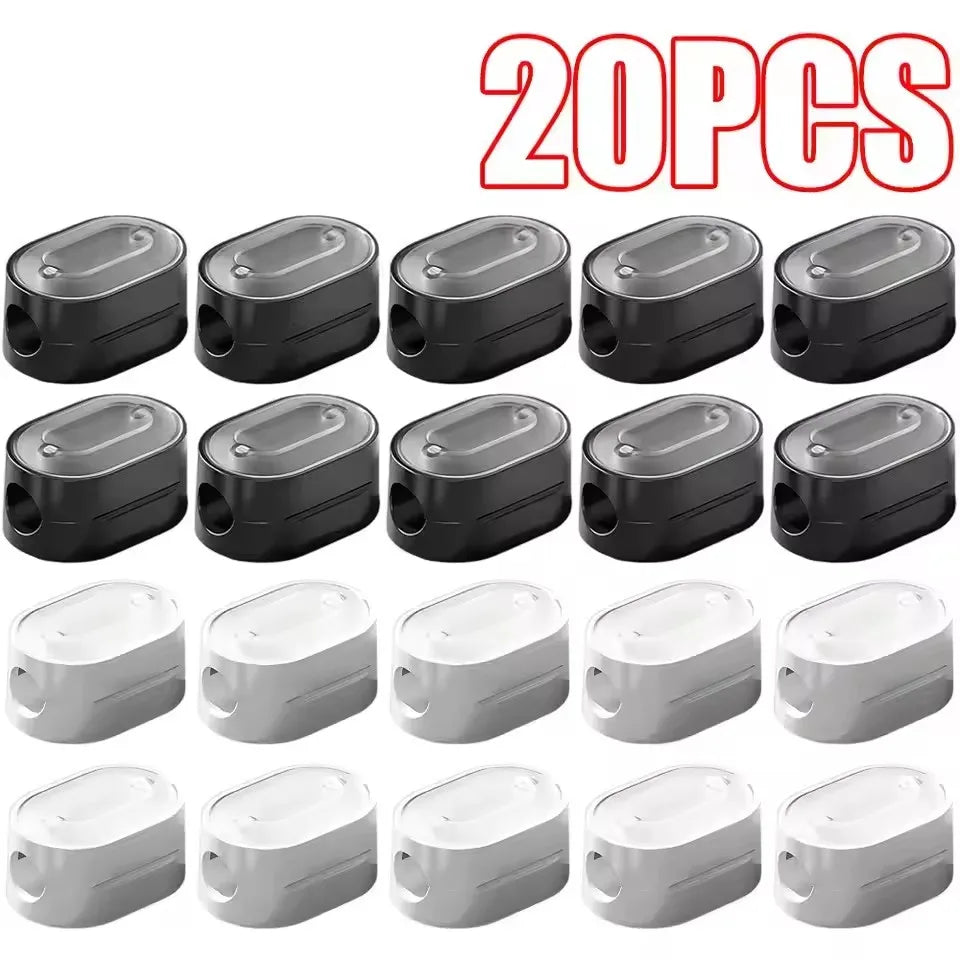 Magnetic Cable Clips Cable Smooth Adjustable Cord Holder under Desk Cable Management Wire Keeper Cable Organizer ﻿