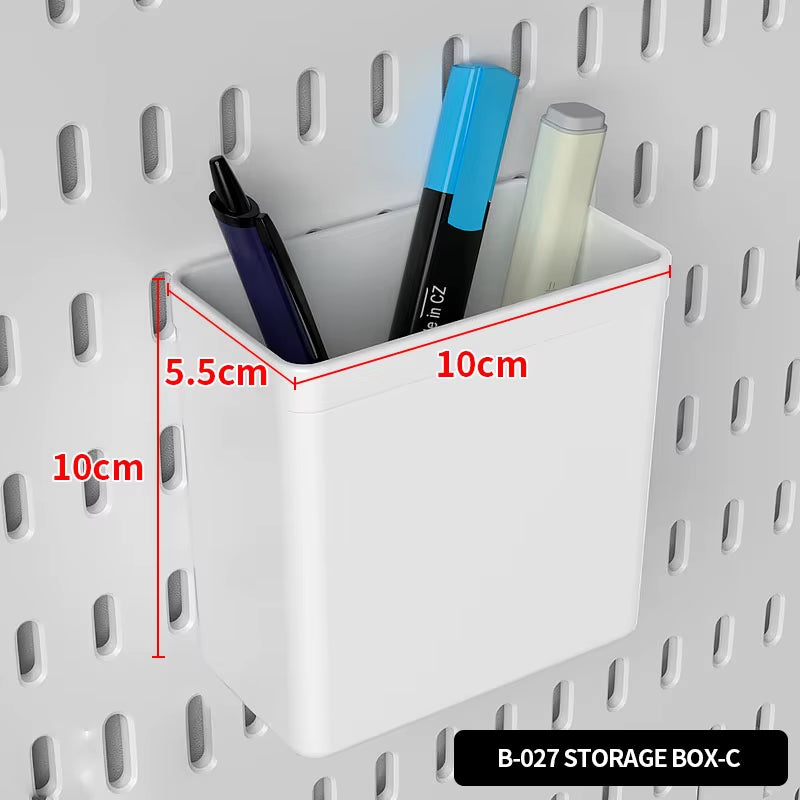Office Desk Pegboard – Stand or Clamp Mount Options, Reusable Storage Rack Organizes Files, Tools & Stationery