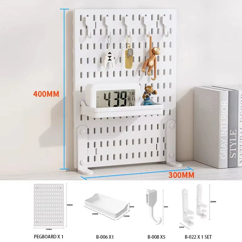 Desktop Pegboard Organizer: Vertical Storage with Headphone Stand – Gaming Room Must-Have, Desk Upgrade