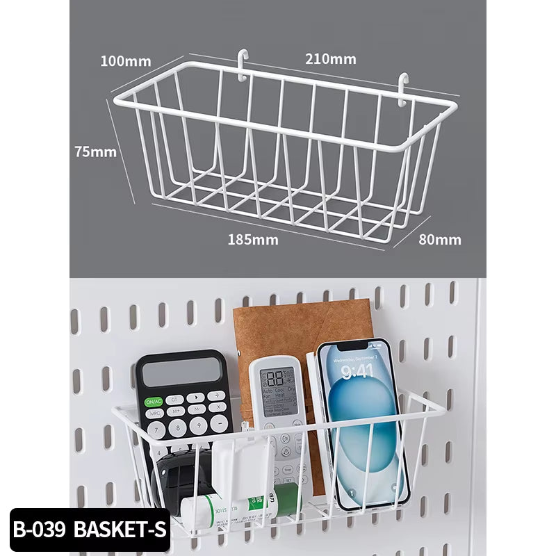Office Desk Pegboard – Stand or Clamp Mount Options, Reusable Storage Rack Organizes Files, Tools & Stationery