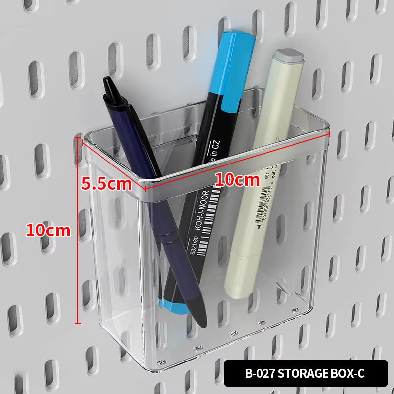 Office Desk Pegboard – Stand or Clamp Mount Options, Reusable Storage Rack Organizes Files, Tools & Stationery