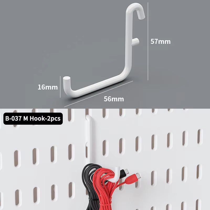 Office Desk Pegboard – Stand or Clamp Mount Options, Reusable Storage Rack Organizes Files, Tools & Stationery