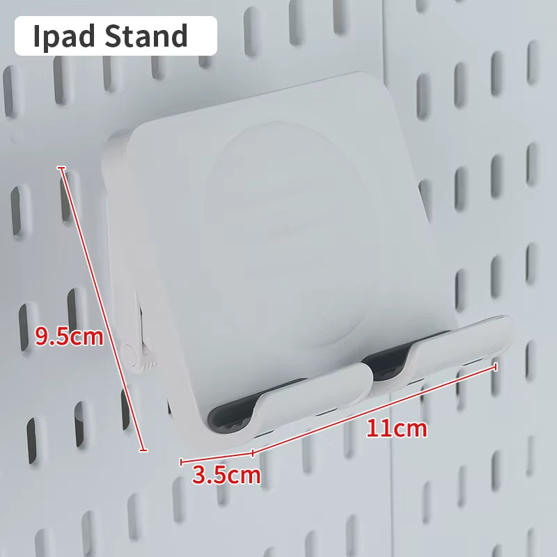 Office Desk Pegboard – Stand or Clamp Mount Options, Reusable Storage Rack Organizes Files, Tools & Stationery