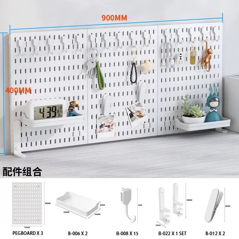 Desktop Pegboard Organizer: Vertical Storage with Headphone Stand – Gaming Room Must-Have, Desk Upgrade