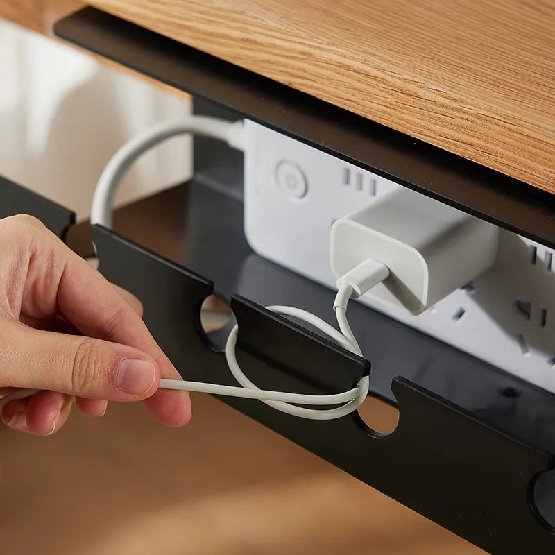 Under-Desk Cable Management Tray, Home & Office Desk Cable Organizers for Sockets, Hubs, Power Strips