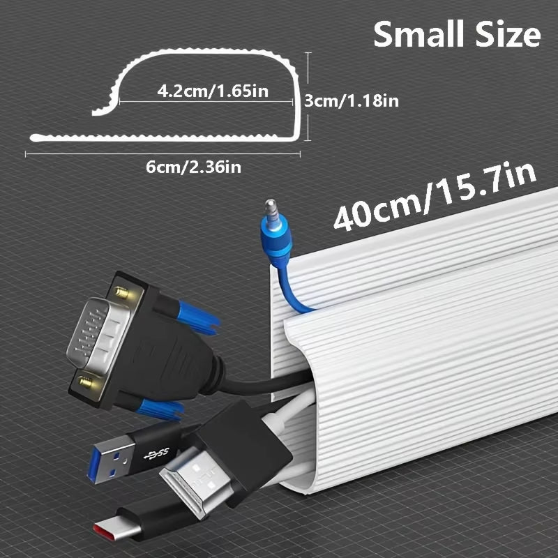 Cable Management under Desk Channel Cable Raceway Cord Hider Desk Cable Tray No Drilling under Desk Cable Management Tray